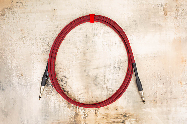  10' Standard in Red with Neutrik Straight Nickel to Neutrik Straight Nickel 