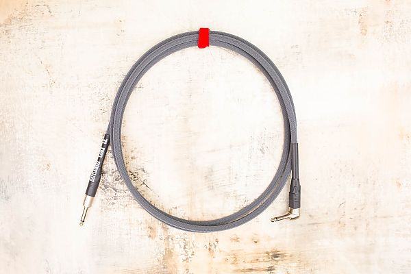 10' Standard in Sage with Neutrik Right Angle Nickel to Neutrik Straight Nickel 