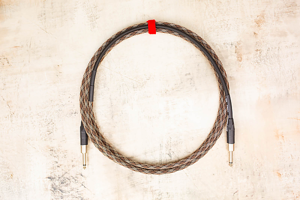 10' Snake Head in Snake Weave with Neutrik Straight Nickel (connected to instrument) to Neutrik Straight Nickel