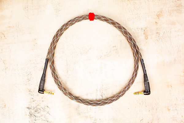 10' TRS in Snake Weave with Neutrik Right Angle TRS Gold to Neutrik Right Angle TRS Gold