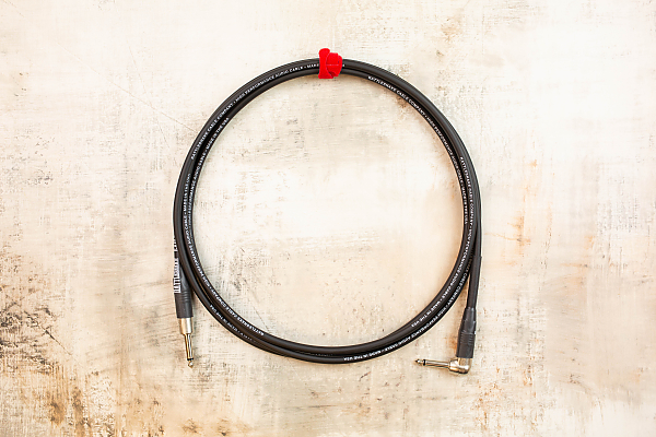 10' Standard No Weave (Bare) with Neutrik Straight Nickel to Neutrik Right Angle Nickel