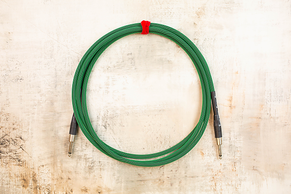 10' Standard in Mean Green with Neutrik Straight Nickel to Neutrik Straight Nickel