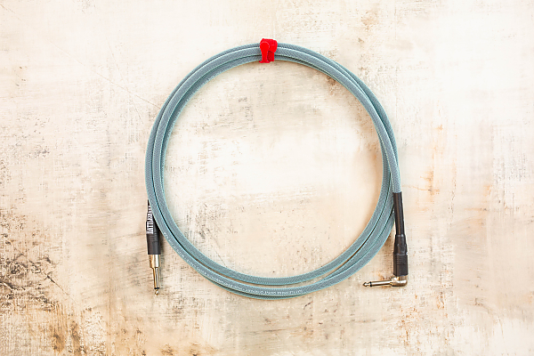 10' Standard in Retro Sea Foam with Neutrik Straight Nickel to Neutrik Right Angle Nickel