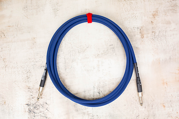 15' Standard in Blue with Neutrik Straight Nickel to Neutrik Straight Nickel