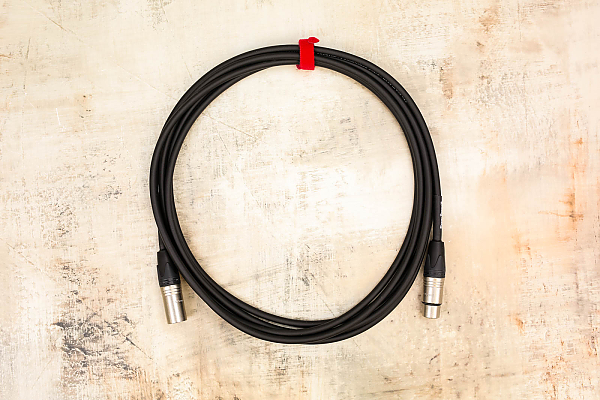 15' XLR Cable in Bare (No Weave) with Neutrik XLR Nickel Shells to Neutrik XLR Nickel Shells