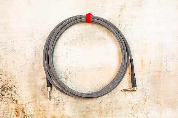 15' Standard in Sage with Neutrik Straight Nickel to Neutrik Right Angle Nicke