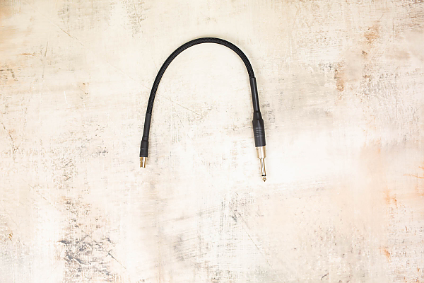 16" Wireless Transmitter Cable in Black with TA4F Mini XLR Shure / Line 6 to Neutrik Straight Nickel 