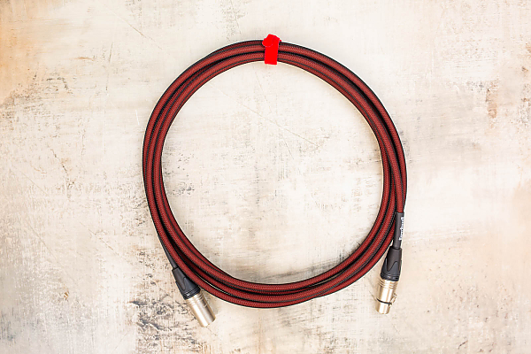 15' XLR in Oxblood with Neutrik XLR Nickel Shells to Neutrik XLR Nickel Shells