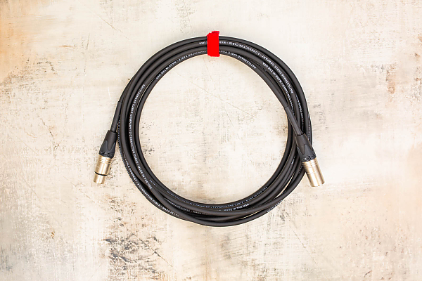 20' XLR Cable No Weave (Bare) with Neutrik XLR Nickel Shells to Neutrik XLR Nickel Shells