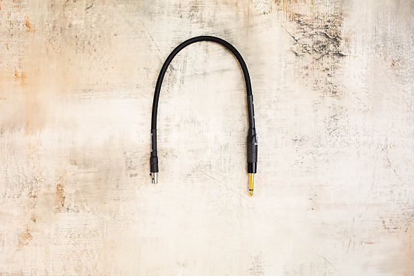 18" Wireless Transmitter Cable in Black with TA4F Mini XLR Shure / Line 6 to Neutrik Straight Gold 
