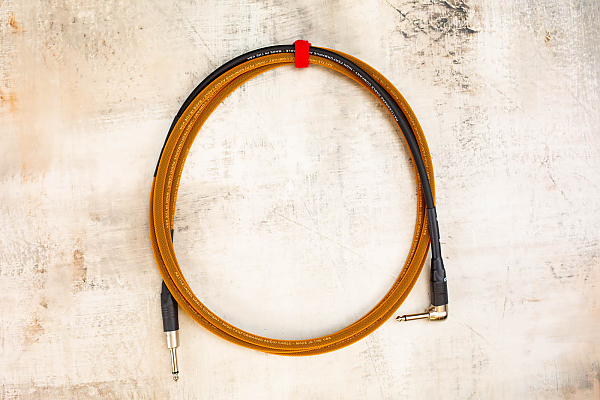 10' Snake Head in Copper with Neutrik Right Angle Nickel (connected to instrument) to Neutrik Straight Nickel