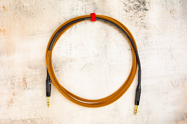  10' TRS Snake Head in Copper with Neutrik Straight TRS Gold (connected to instrument) to Neutrik Straight TRS Gold 