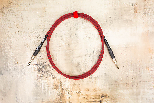 6' Standard in Red with Neutrik Straight Nickel to Neutrik Straight Nickel 